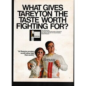 Tareyton Cigarette Advertisement Print Magazine Wall Decoration‎